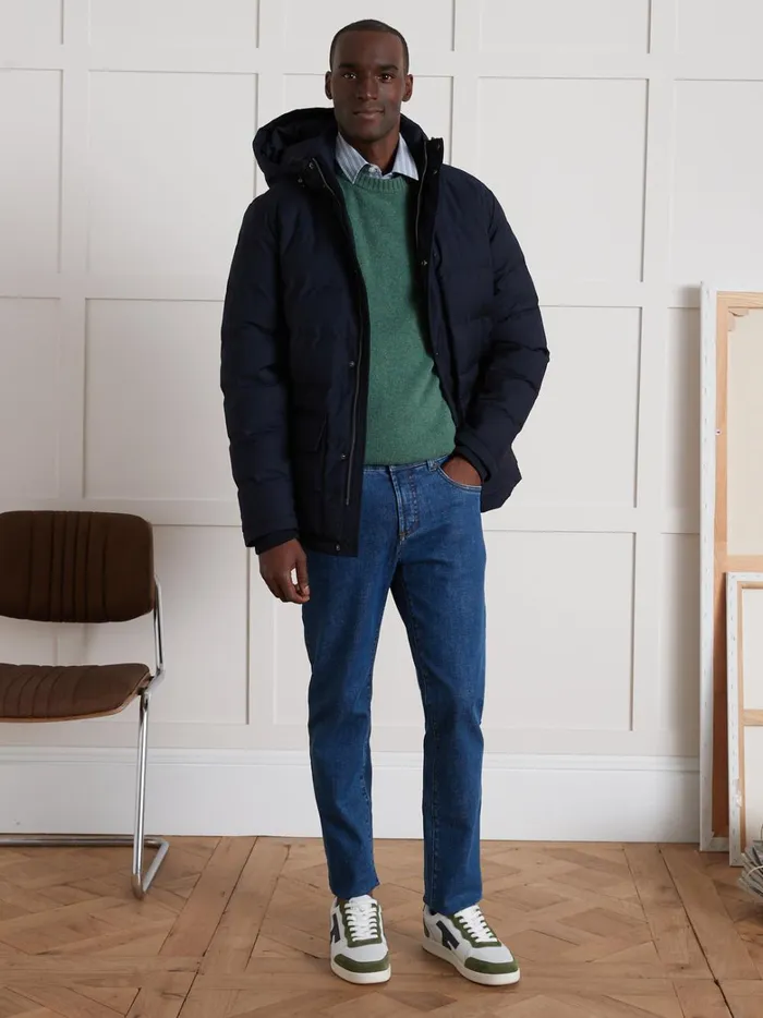 Men Clothing Cyrillus Regular Organic Cotton Jeans With An EcoFriendly Wash Denim Bleu Stone