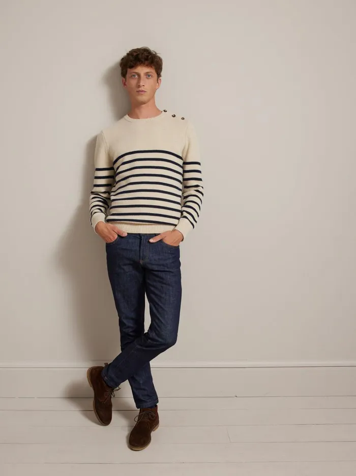Men Clothing Cyrillus Regular Organic Cotton Jeans With An EcoFriendly Wash Denim Brut