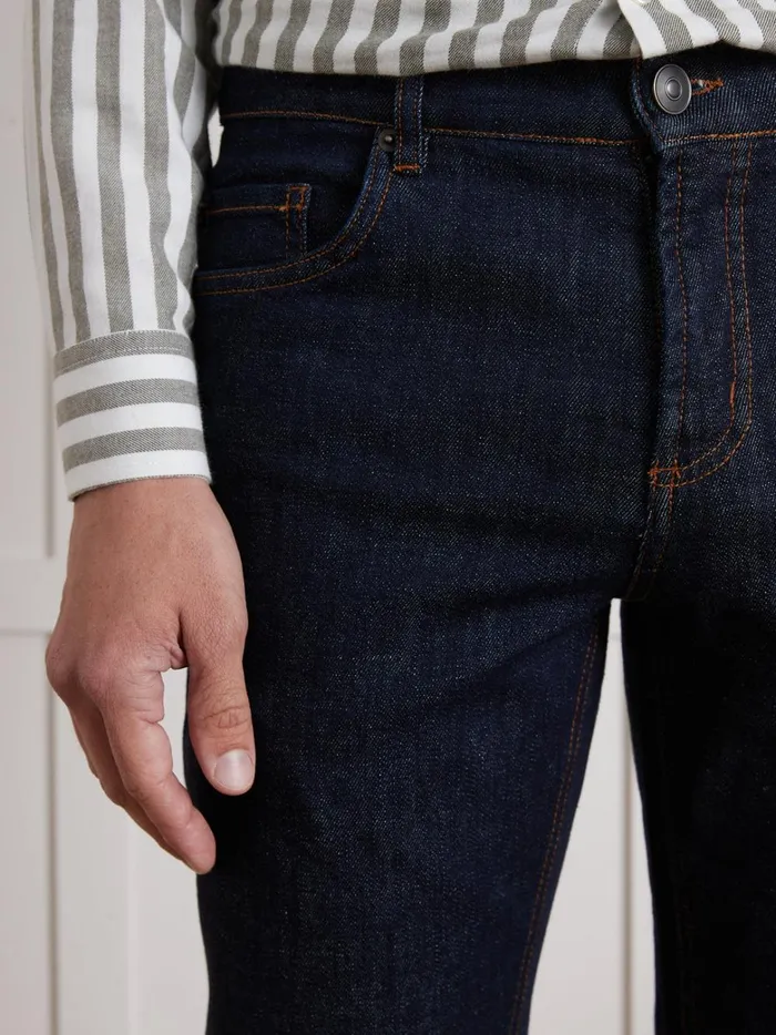 Men Clothing Cyrillus Regular Organic Cotton Jeans With An EcoFriendly Wash Denim Brut