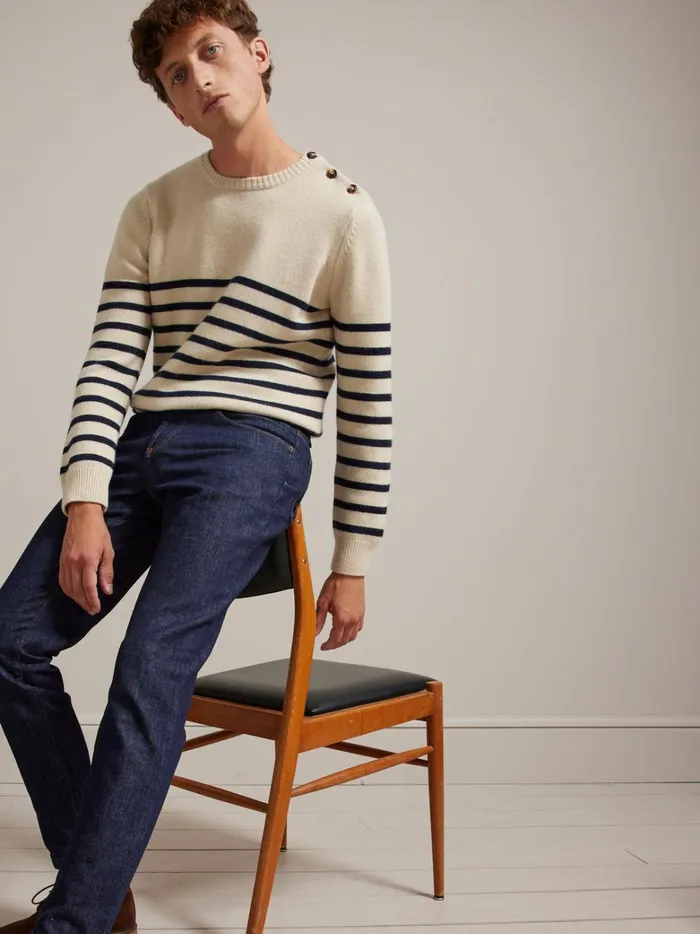 Men Clothing Cyrillus Regular Organic Cotton Jeans With An EcoFriendly Wash Denim Brut