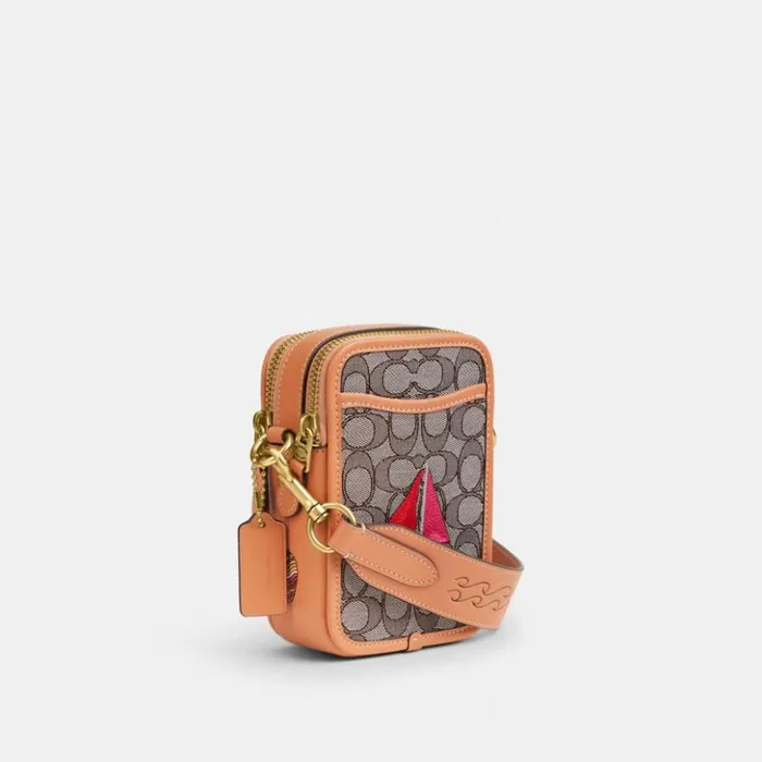Men Coach X Observed By Us Rogue Crossbody 12 In Signature Jacquard Oakfaded Orange Coach Messenger and Crossbody Men Coach X Observed By Us Rogue Crossbody 12 In Signature Jacquard Oakfaded Orange Coach Messenger and Crossbody