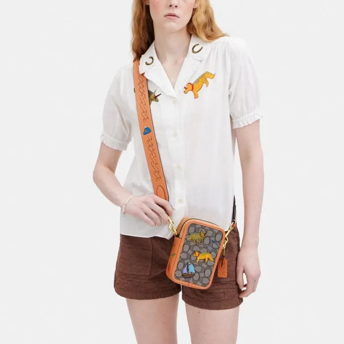 Men Coach X Observed By Us Rogue Crossbody 12 In Signature Jacquard Oakfaded Orange Coach Messenger and Crossbody Men Coach X Observed By Us Rogue Crossbody 12 In Signature Jacquard Oakfaded Orange Coach Messenger and Crossbody