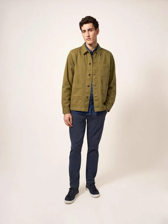 Men COATS and JACKETS White Stuff Fabien Chore Jacket Deep Green