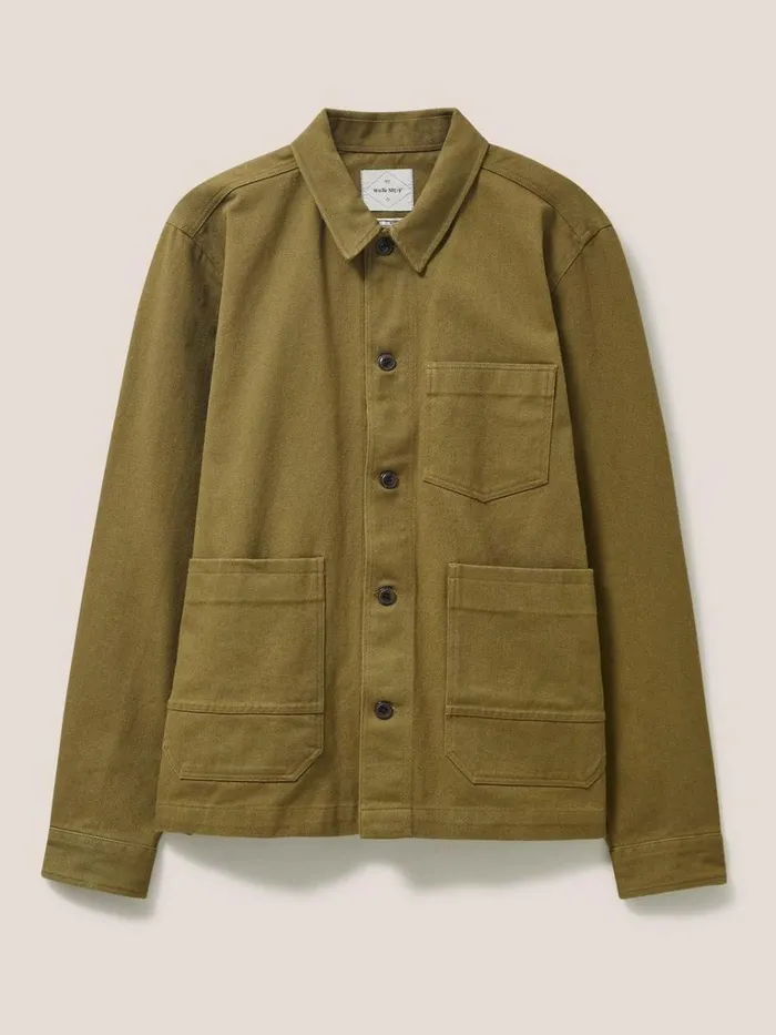Men COATS and JACKETS White Stuff Fabien Chore Jacket Deep Green