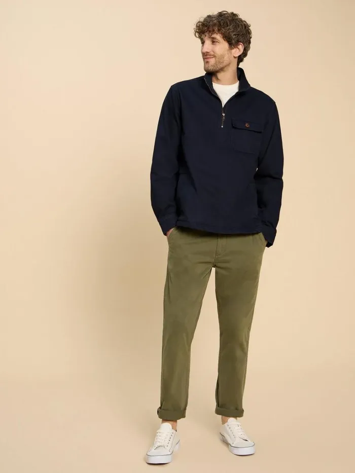 Men COATS and JACKETS White Stuff McCarthy Funnel Neck Dark Navy