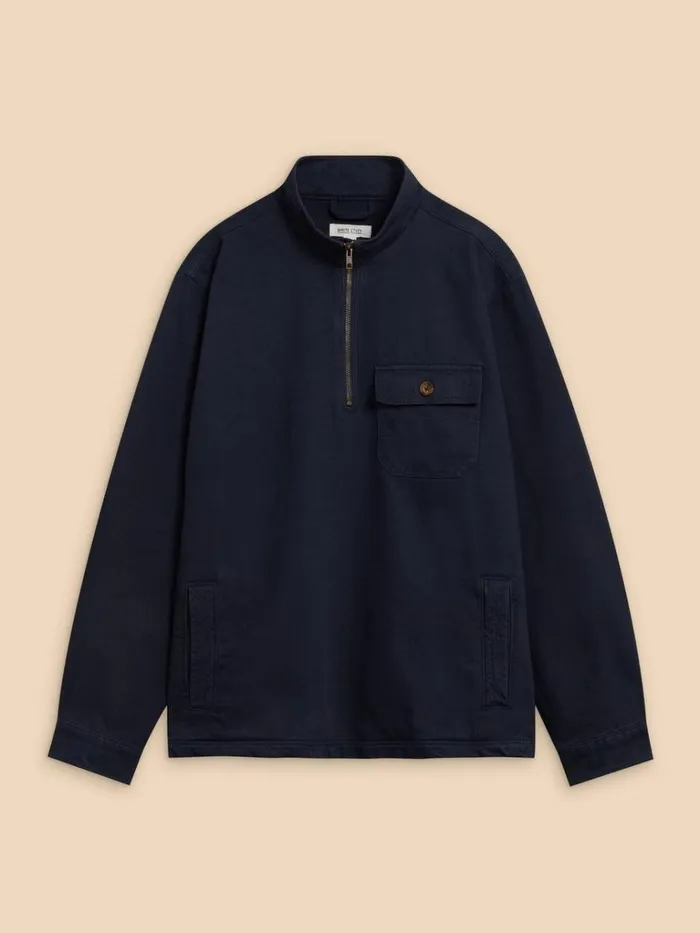 Men COATS and JACKETS White Stuff McCarthy Funnel Neck Dark Navy