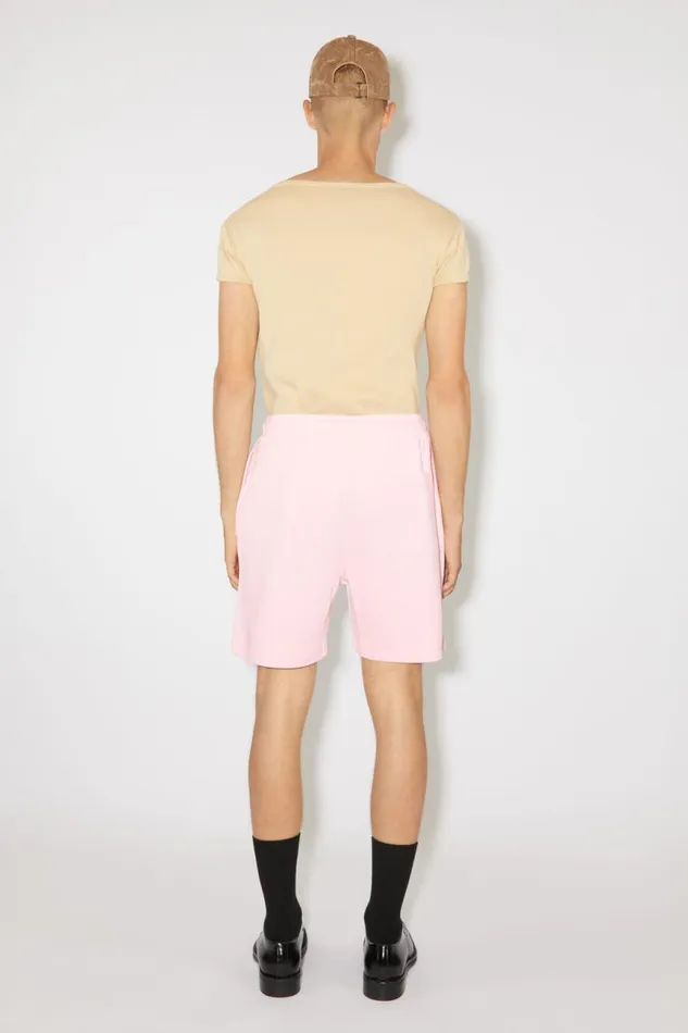 Men Cotton Sweat Shorts Light Pink Acne Studios Shorts