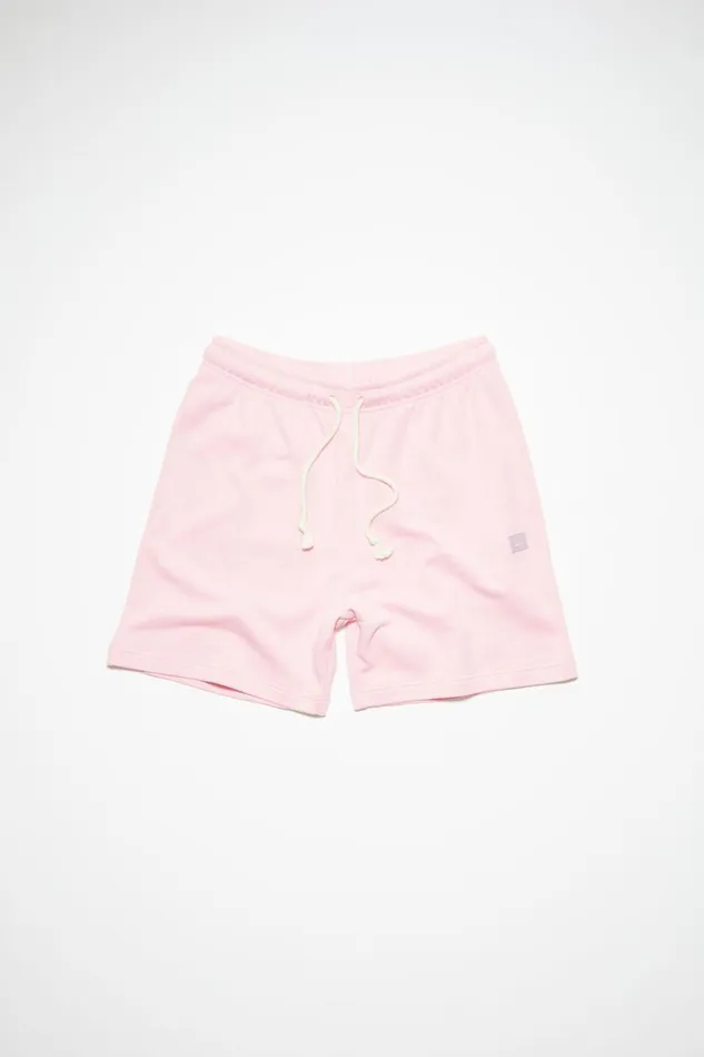 Men Cotton Sweat Shorts Light Pink Acne Studios Shorts