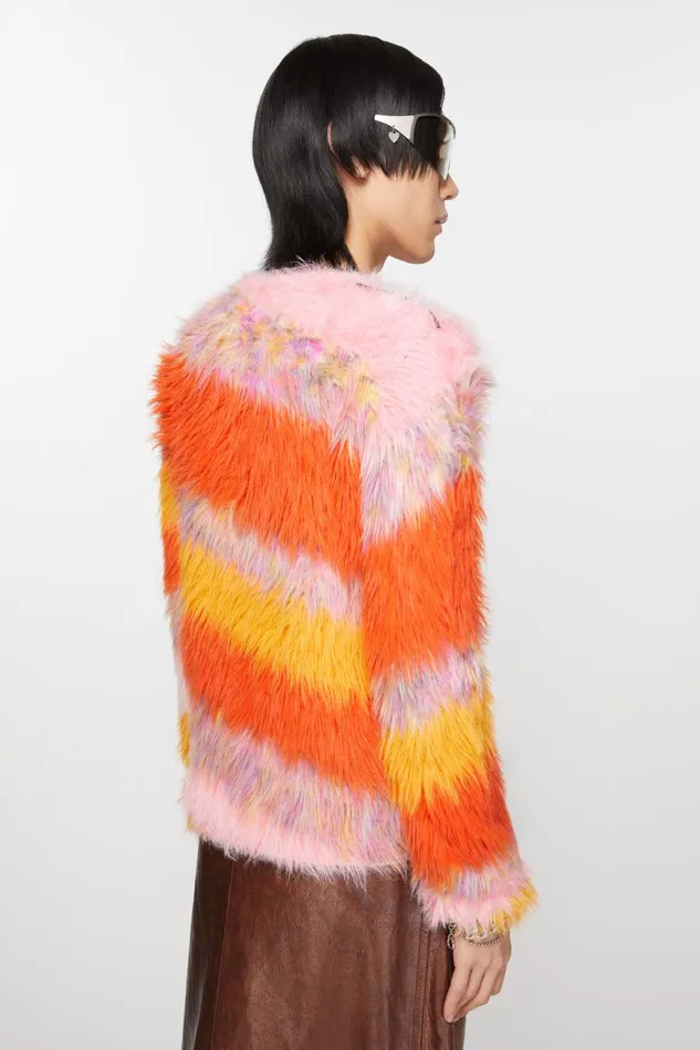 Men Crew Neck Jumper Pumpkin Orangemulti Acne Studios Knitwear