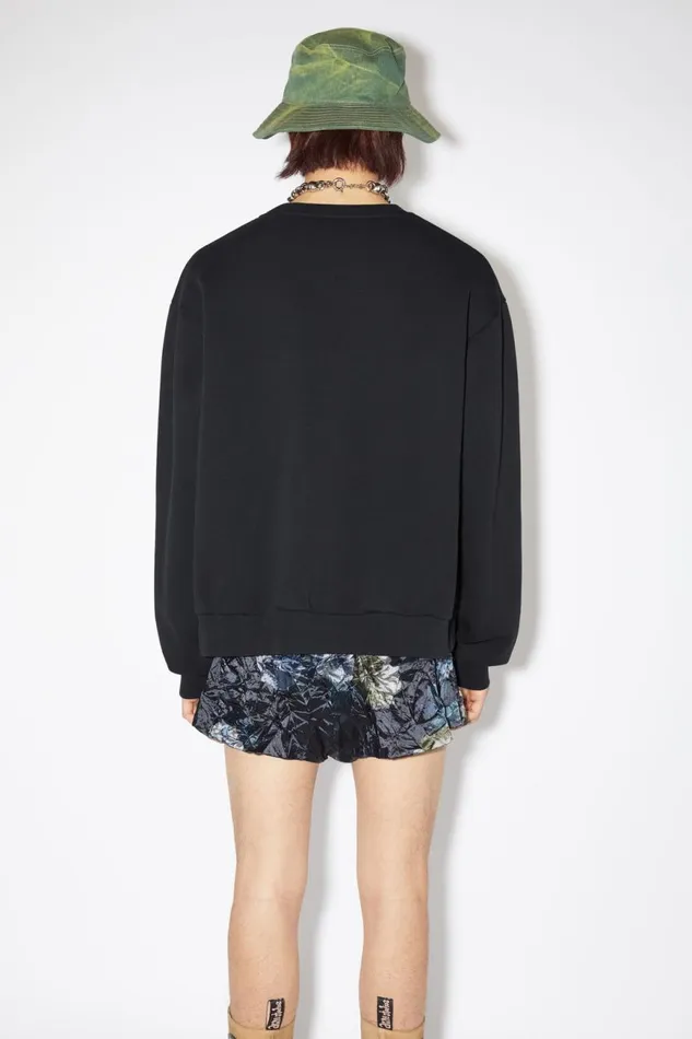 Men Crew Neck Sweater Black Acne Studios Sweatshirts