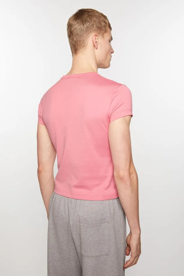 Men Crew Neck Tshirt 8211 Fitted Fit Tango Pink Acne Studios Tshirts