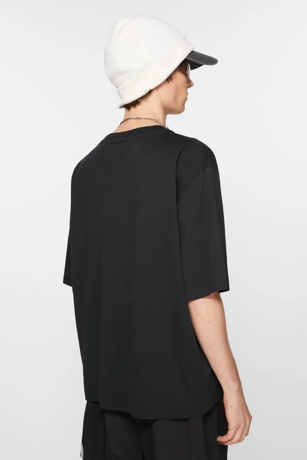 Men Crew Neck Tshirt 8211 Relaxed Fit Black Acne Studios Tshirts