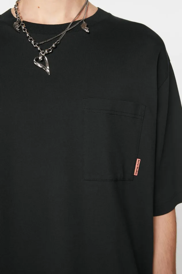 Men Crew Neck Tshirt 8211 Relaxed Fit Black Acne Studios Tshirts