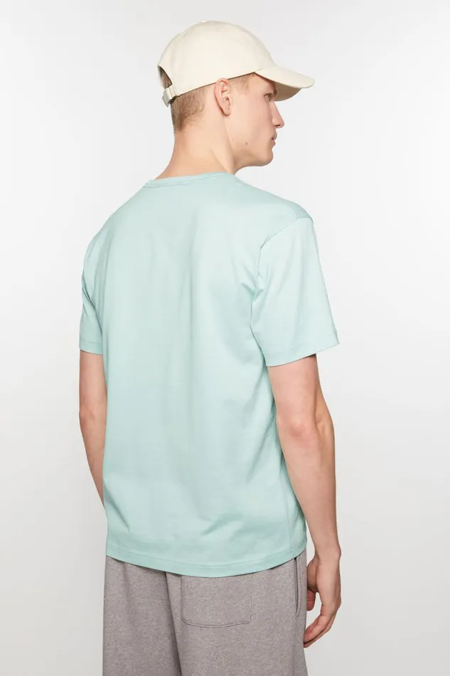 Men Crew Neck Tshirt Regular Fit Dusty Blue Acne Studios Tshirts