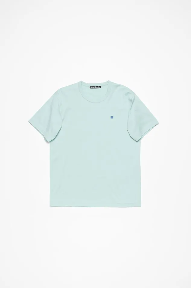 Men Crew Neck Tshirt Regular Fit Dusty Blue Acne Studios Tshirts
