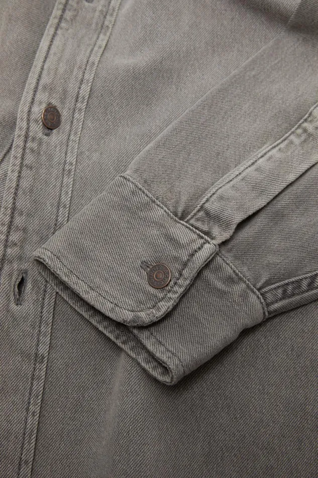 Men Denim Shirt 8211 Loose Fit Anthracite Grey Acne Studios Shirts