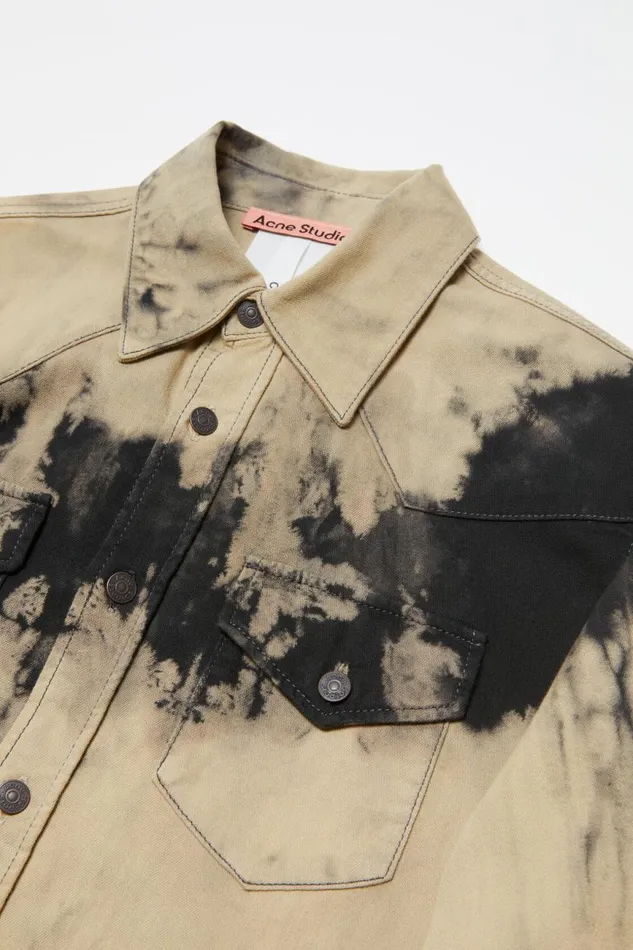 Men Denim Shirt 8211 Relaxed Fit Blackbeige Acne Studios Shirts