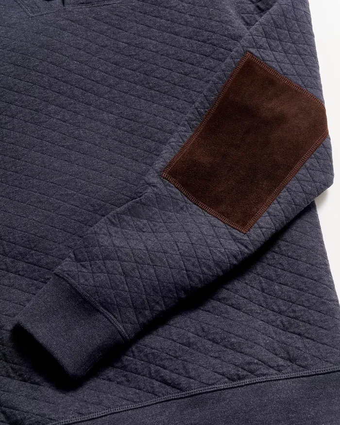 Men Diamond Quilt Shawl Dark Navy Billy Reid Sweaters and Sweatshirts