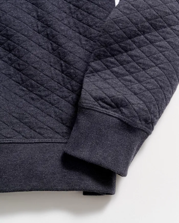 Men Diamond Quilt Shawl Dark Navy Billy Reid Sweaters and Sweatshirts