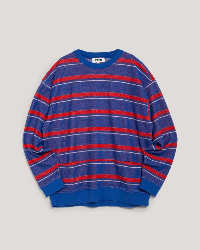 Men Frat Boy Sweatshirt Blue Multi YMC Tops and TShirts