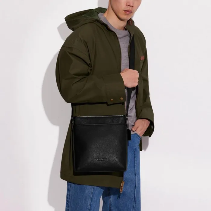 Men Gotham Slim Crossbody Black Coach Messenger and Crossbody