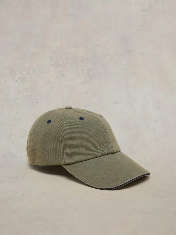 Men HATS White Stuff Cotton Casual Baseball Cap Khaki Green