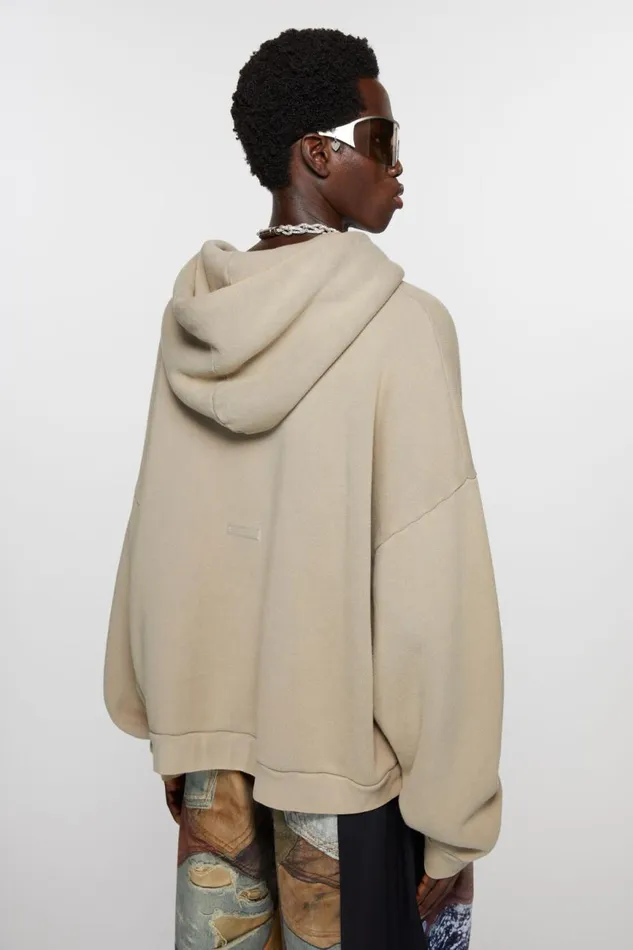 Men Hooded Sweater Concrete Grey Acne Studios Sweatshirts