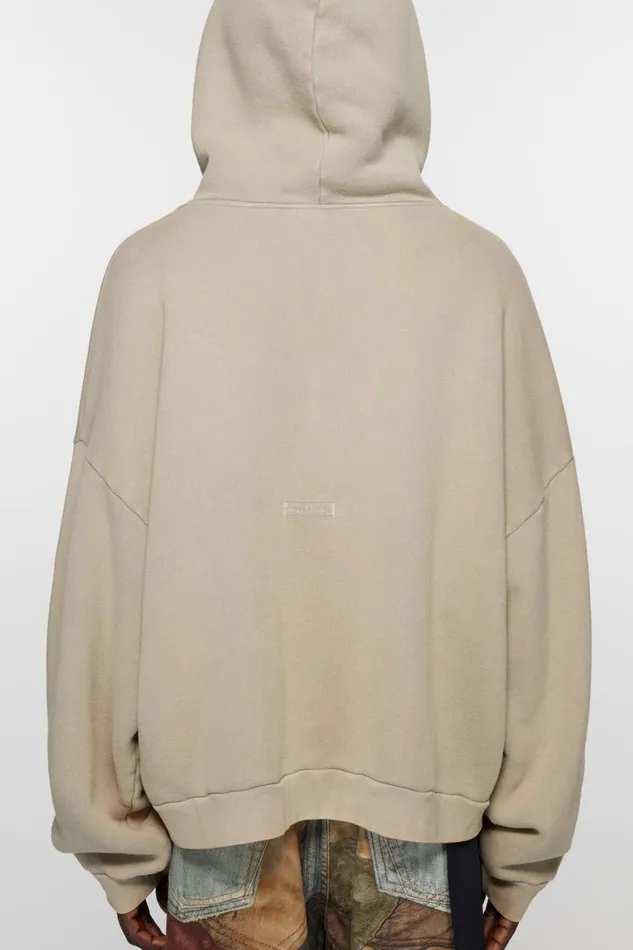 Men Hooded Sweater Concrete Grey Acne Studios Sweatshirts