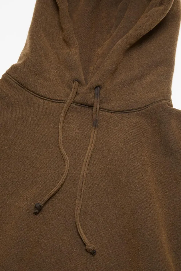 Men Hooded Sweater Logo Patch Chocolate Brown Acne Studios Sweatshirts