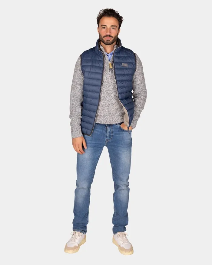 Men Jackets NZA New Zealand Auckland Blue Quilted Body Warmer 8211 Tin Blue