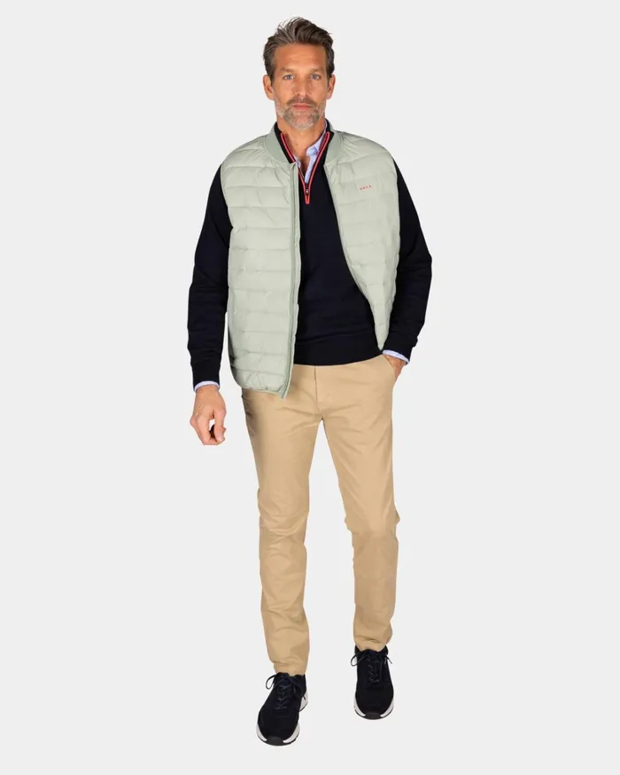 Men Jackets NZA New Zealand Auckland Quilted Light Green Bodywarmer 8211 Dusty Army