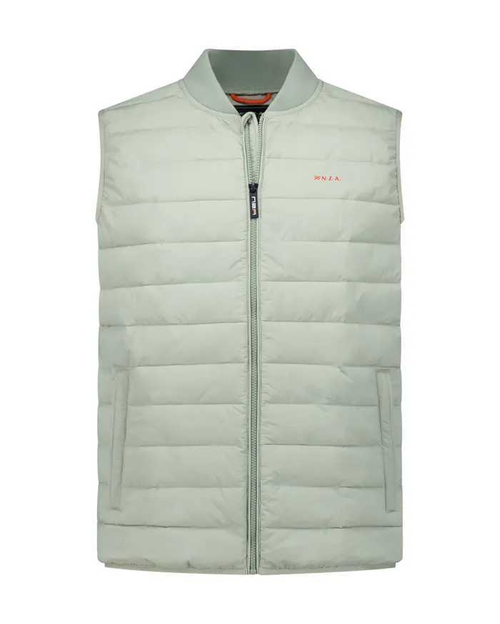 Men Jackets NZA New Zealand Auckland Quilted Light Green Bodywarmer 8211 Dusty Army