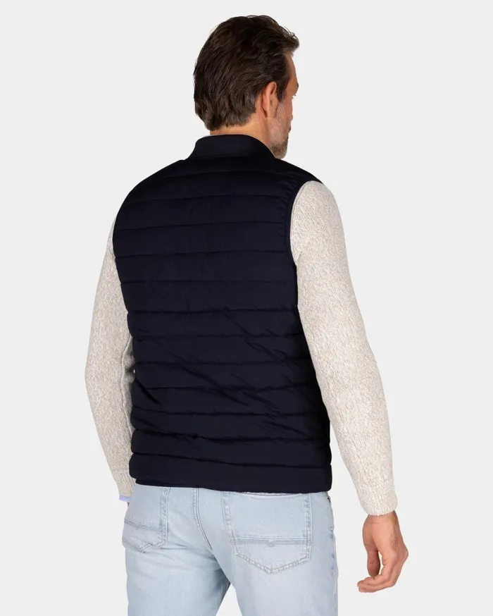 Men Jackets NZA New Zealand Auckland Quilted Navy Bodywarmer 8211 Midnight Navy
