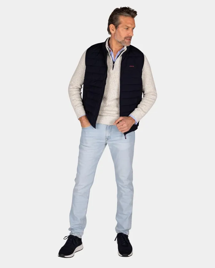 Men Jackets NZA New Zealand Auckland Quilted Navy Bodywarmer 8211 Midnight Navy