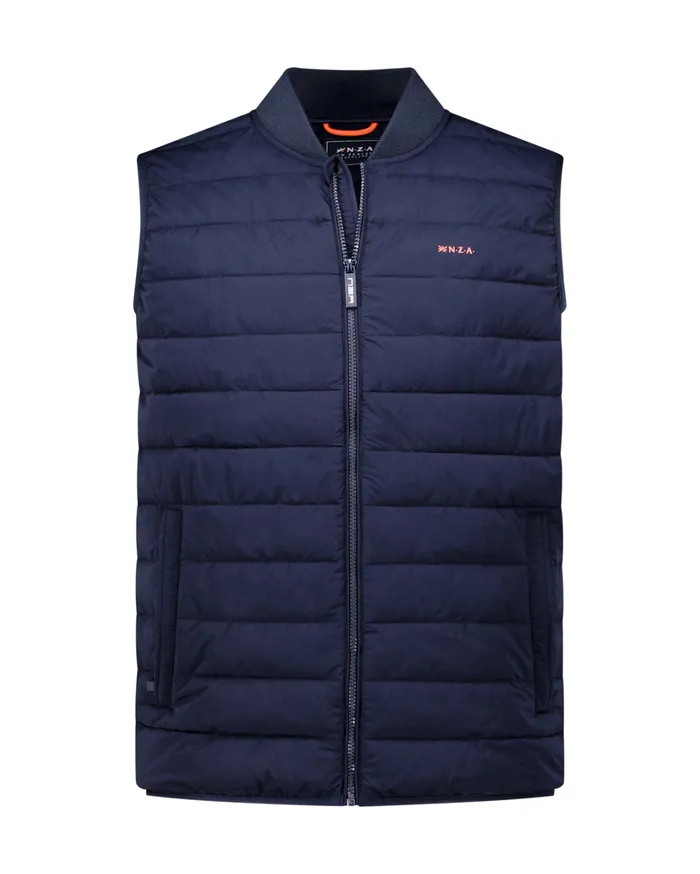 Men Jackets NZA New Zealand Auckland Quilted Navy Bodywarmer 8211 Midnight Navy