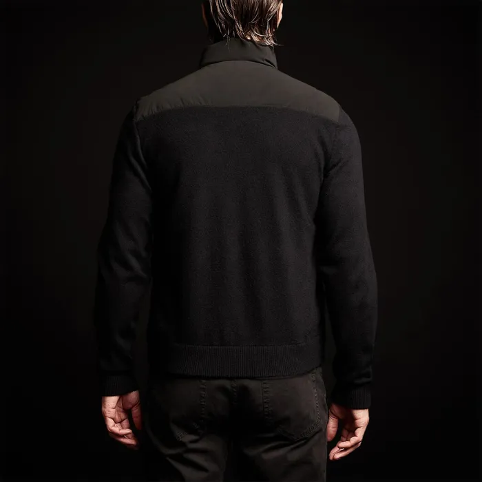 MEN James Perse JACKETSOUTERWEAR Luxury Down Front Zip Sweater Black