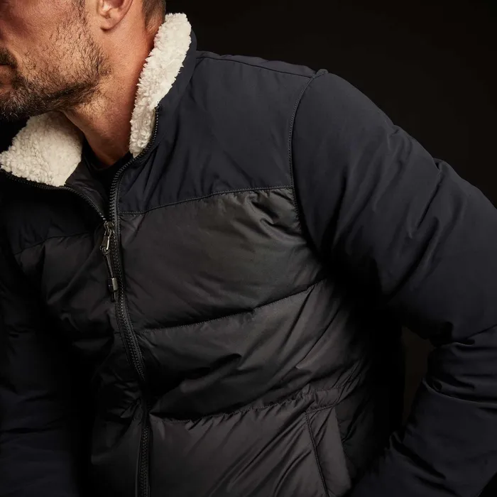 MEN James Perse JACKETSOUTERWEAR Mixed Media Down Jacket Navy