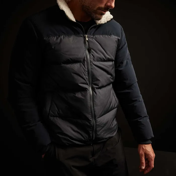 MEN James Perse JACKETSOUTERWEAR Mixed Media Down Jacket Navy