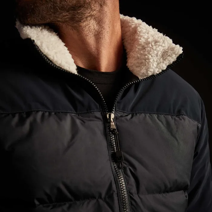 MEN James Perse JACKETSOUTERWEAR Mixed Media Down Jacket Navy