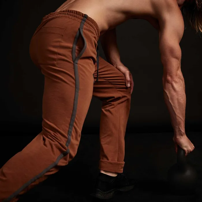 MEN James Perse Performance Bottoms YOSEMITE Heavy Jersey Taped Sweatpant Whiskey