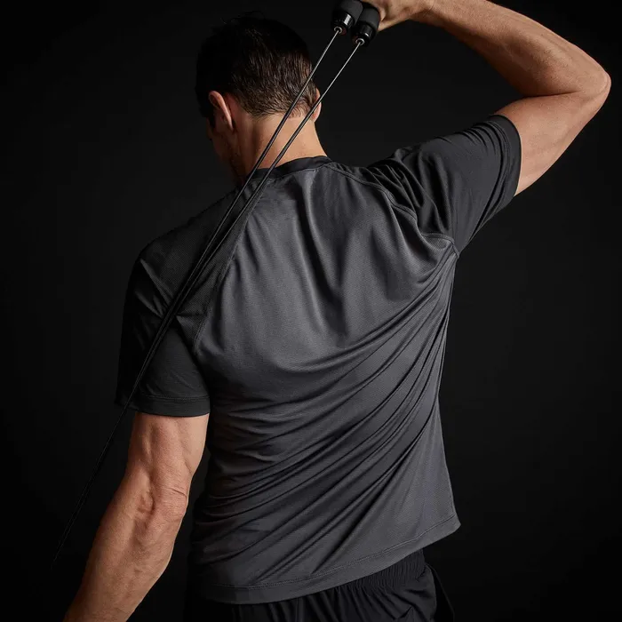 MEN James Perse Performance Tops Two Tone Short Sleeve Raglan Crew Slateblack