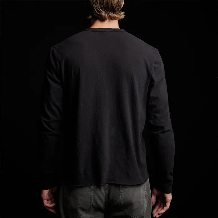 MEN James Perse POLOSNOVELTY TOPS Ranch Henley Black