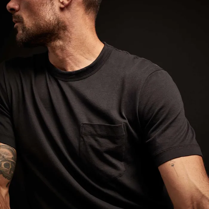 MEN James Perse TSHIRTS Brushed Lotus Jersey Pocket Tee Black