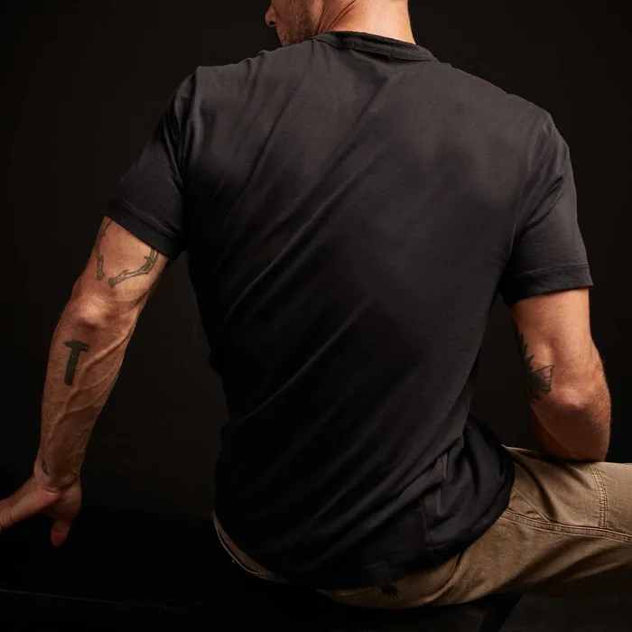 MEN James Perse TSHIRTS Brushed Lotus Jersey Pocket Tee Black