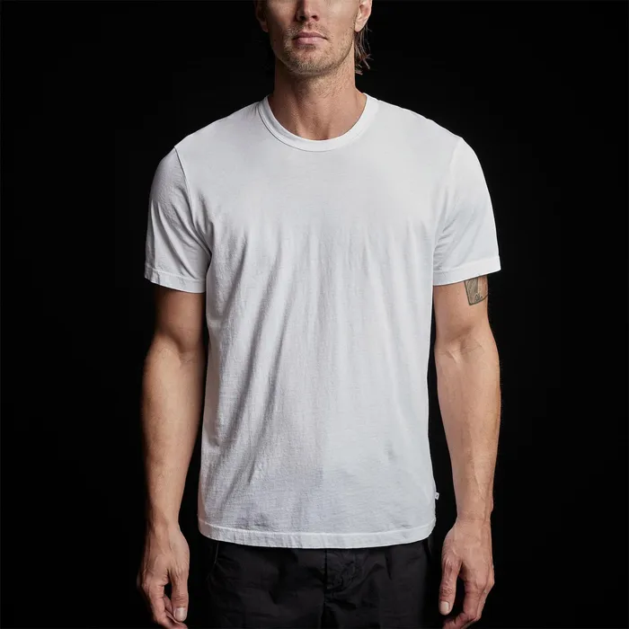 MEN James Perse TSHIRTS Short Sleeve Crew Alpine Graphic White