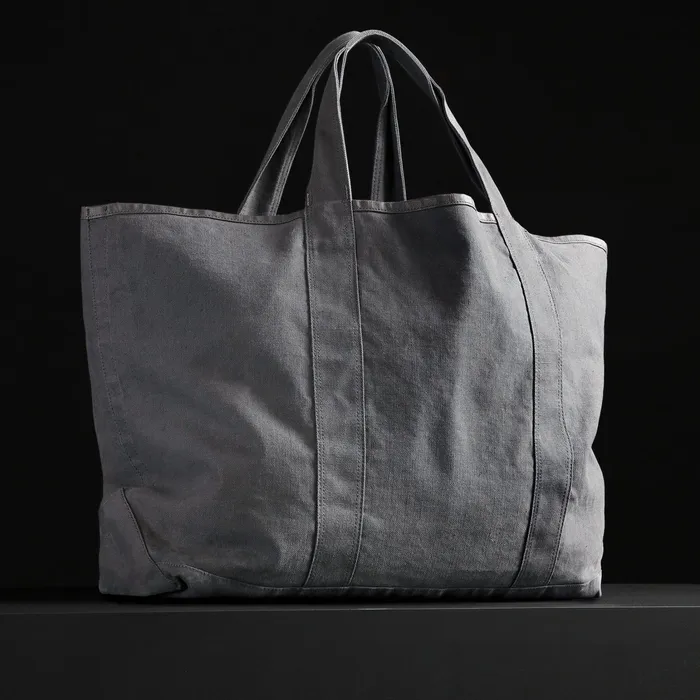 MEN James Perse TOTE BAGS Large Canvas Tote Silver