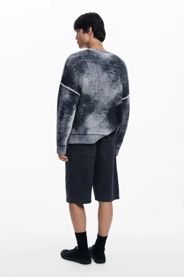 Men Jumpers And Sweatshirts Desigual Distressed Knit Sweater