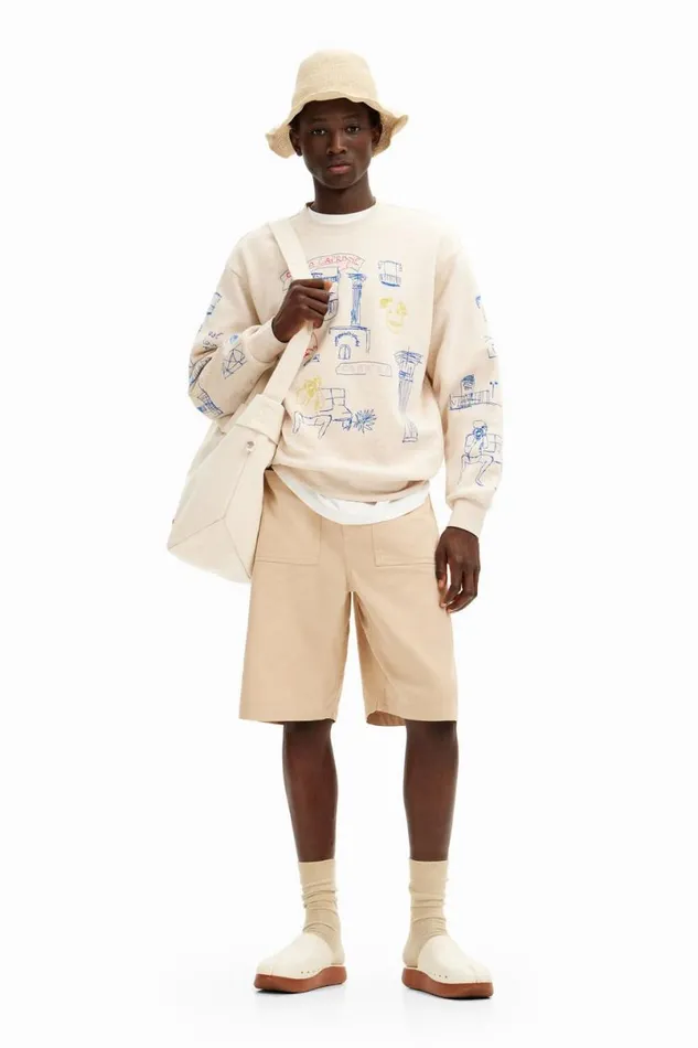 Men Jumpers And Sweatshirts Desigual Illustration Design Sweatshirt