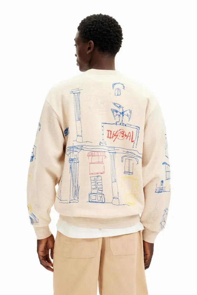 Men Jumpers And Sweatshirts Desigual Illustration Design Sweatshirt