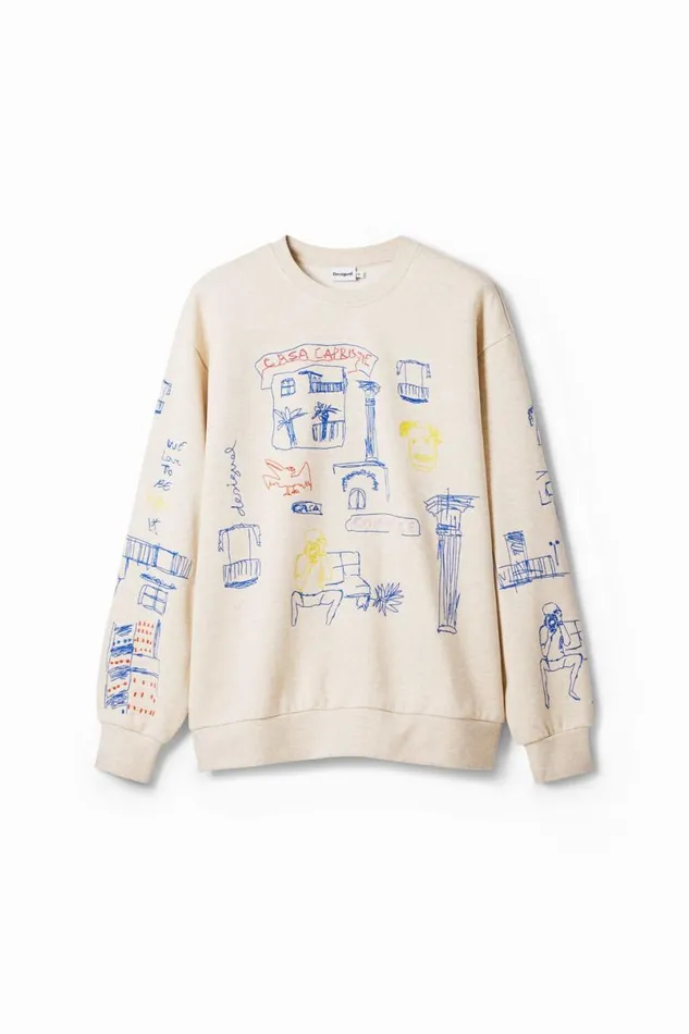 Men Jumpers And Sweatshirts Desigual Illustration Design Sweatshirt